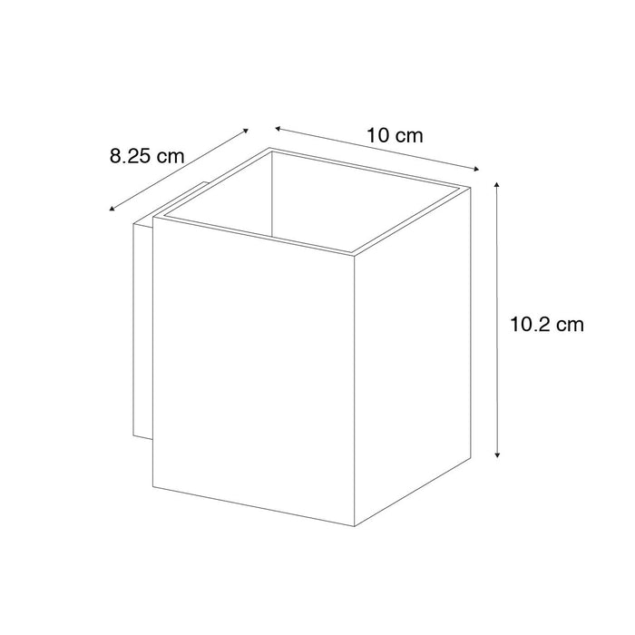 QAZQA Moderne wandlamp donkerbrons vierkant - Sola