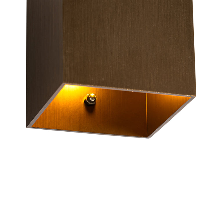 QAZQA Moderne wandlamp donkerbrons vierkant - Sola