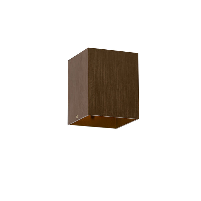 QAZQA Moderne wandlamp donkerbrons vierkant - Sola