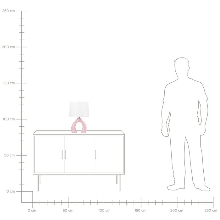 Beliani - ABBIE - Tafellamp - Roze - Keramiek