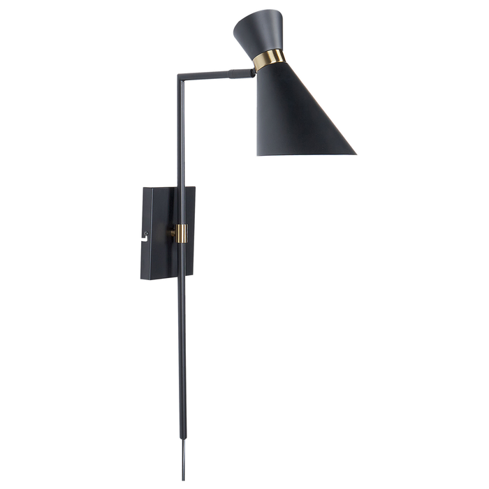 Beliani - MELAWI - Wandlamp - Zwart - Metaal