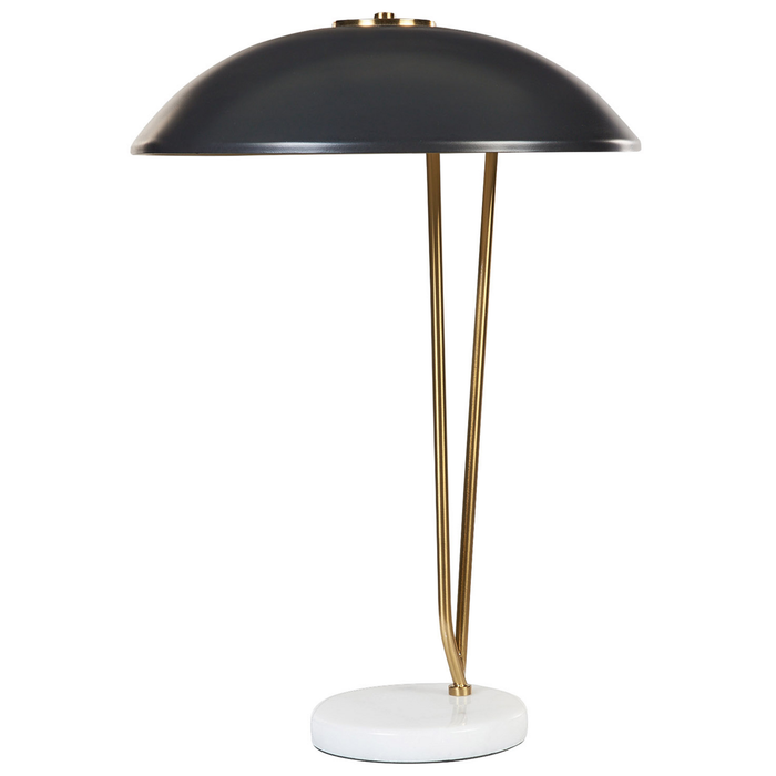 Beliani - DANTO - Tafellamp - Zwart|Goud - Metaal