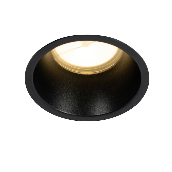 QAZQA Moderne inbouwspot zwart AR70 IP44 - Dept