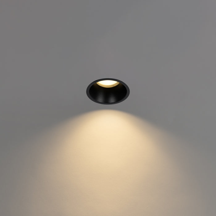 QAZQA Moderne inbouwspot zwart AR70 IP44 - Dept