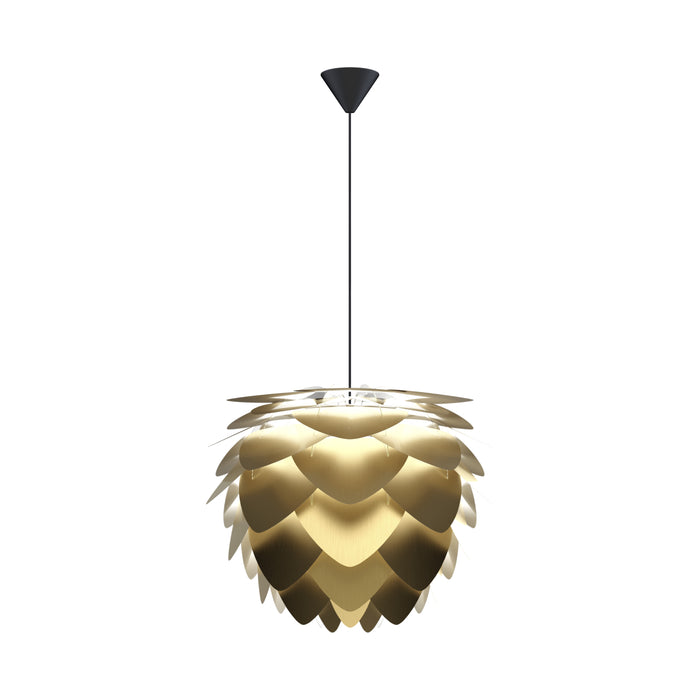 Umage Aluvia Medium hanglamp brushed brass - met koordset zwart - Ø 59