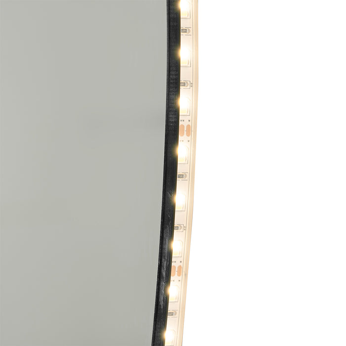 QAZQA Badkamerspiegel 80 cm incl. LED en verwarming - Biba