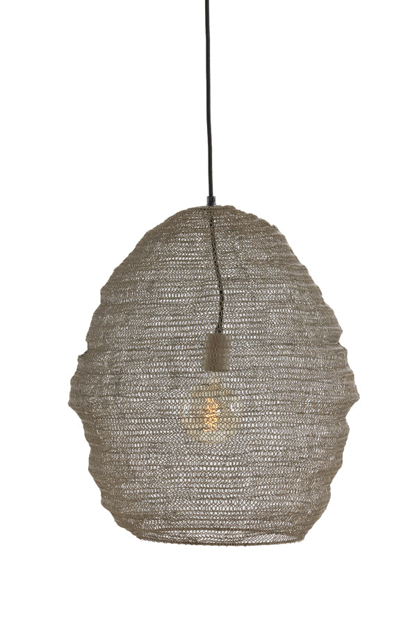 Light & Living Light&living Hanglamp Ø45x60 cm NIKKI gaas taupe