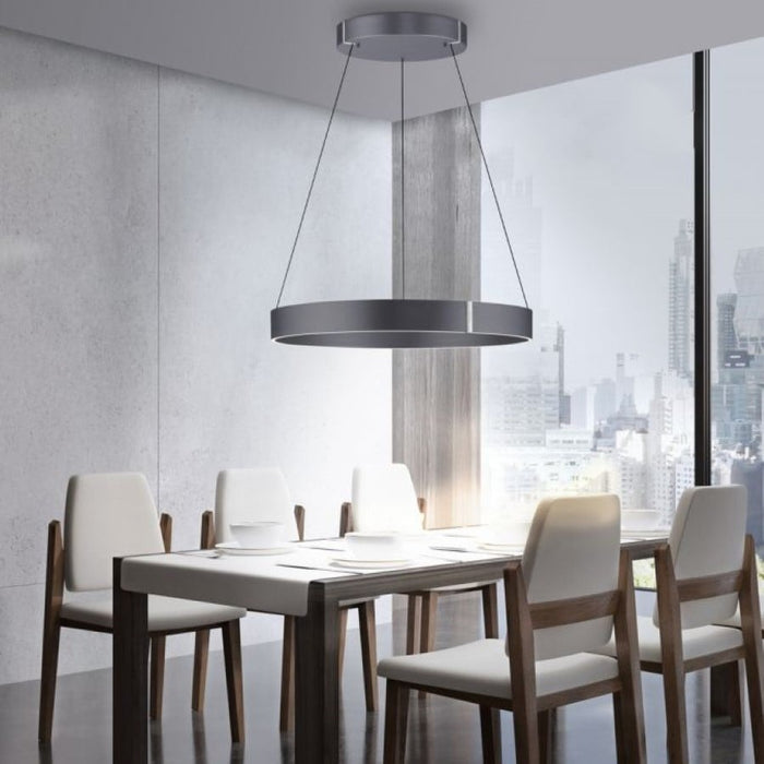 Neuhaus PURE® Hanglamp PURE®-E-CLIPSE e-Lift Grey Ø 70cm incl.