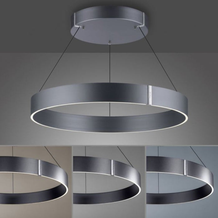 Neuhaus PURE® Hanglamp PURE®-E-CLIPSE e-Lift Grey Ø 70cm incl.