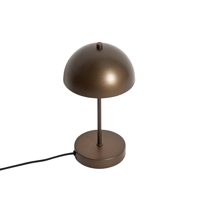 QAZQA Retro tafellamp mushroom donkerbrons - Magnax Mini