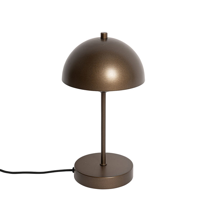 QAZQA Retro tafellamp mushroom donkerbrons - Magnax Mini