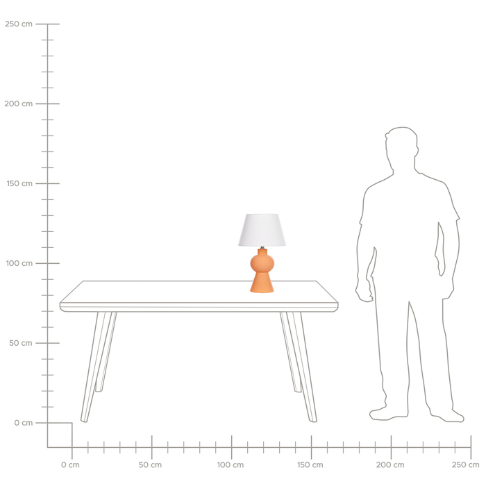 Beliani - FABILOS - Tafellamp - Oranje - Keramiek