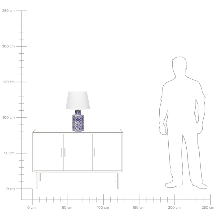 Beliani - MARCELIN - Tafellamp - Gebroken wit - Porselein