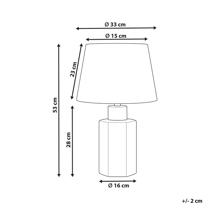 Beliani - MARCELIN - Tafellamp - Gebroken wit - Porselein