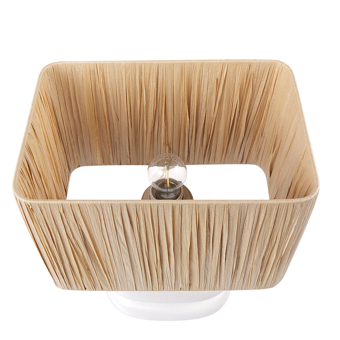 Beliani - JUDY - Tafellamp - Wit - Keramiek