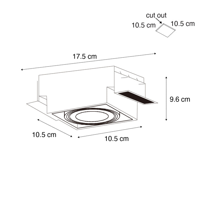 QAZQA Inbouwspot wit GU10 AR70 trimless - Oneon
