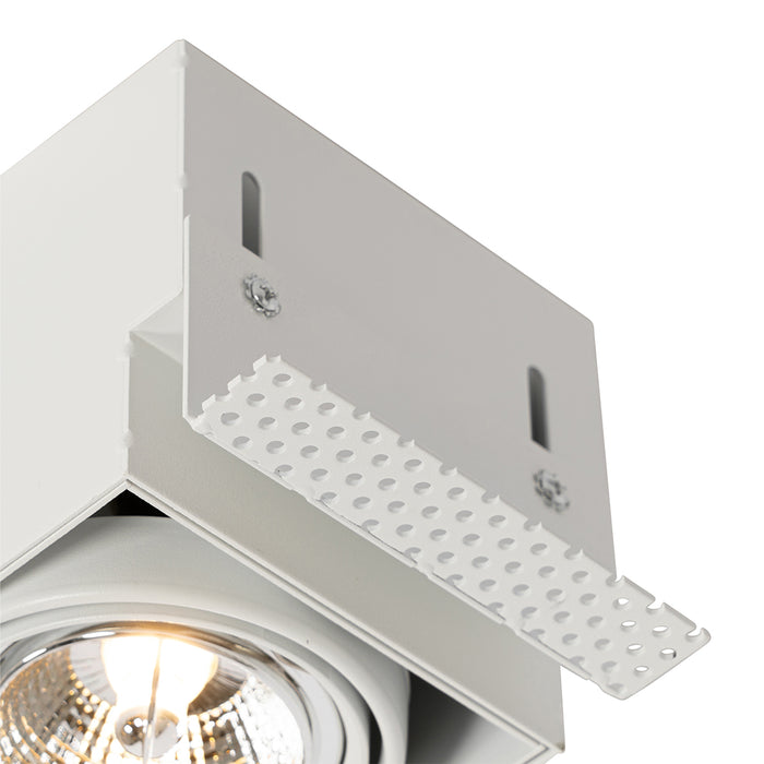 QAZQA Inbouwspot wit GU10 AR70 trimless - Oneon