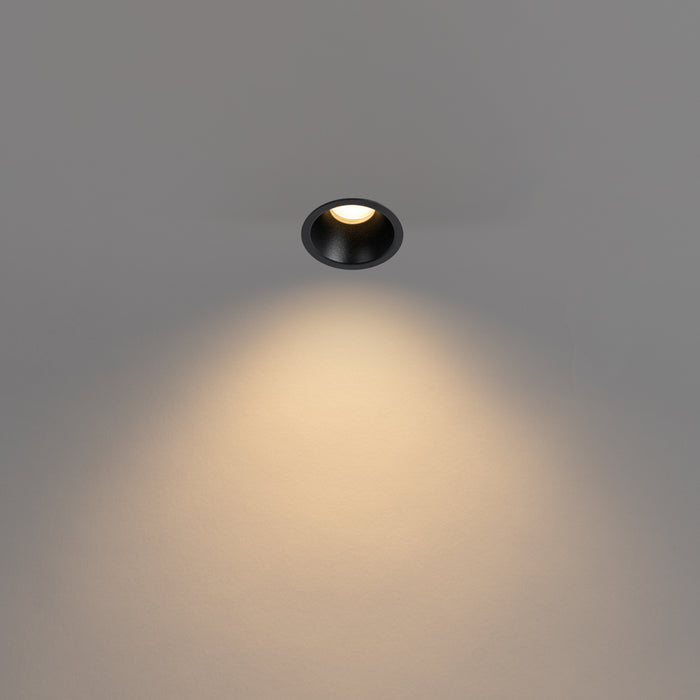 QAZQA Moderne inbouwspot zwart 35 mm IP44 - Dept