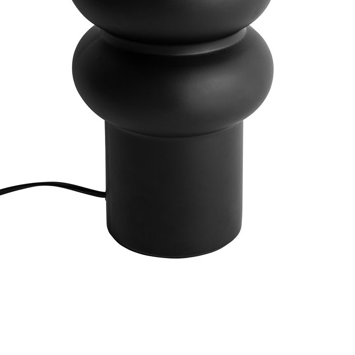 QAZQA Design tafellamp zwart keramiek 17 cm zonder kap - Alisia