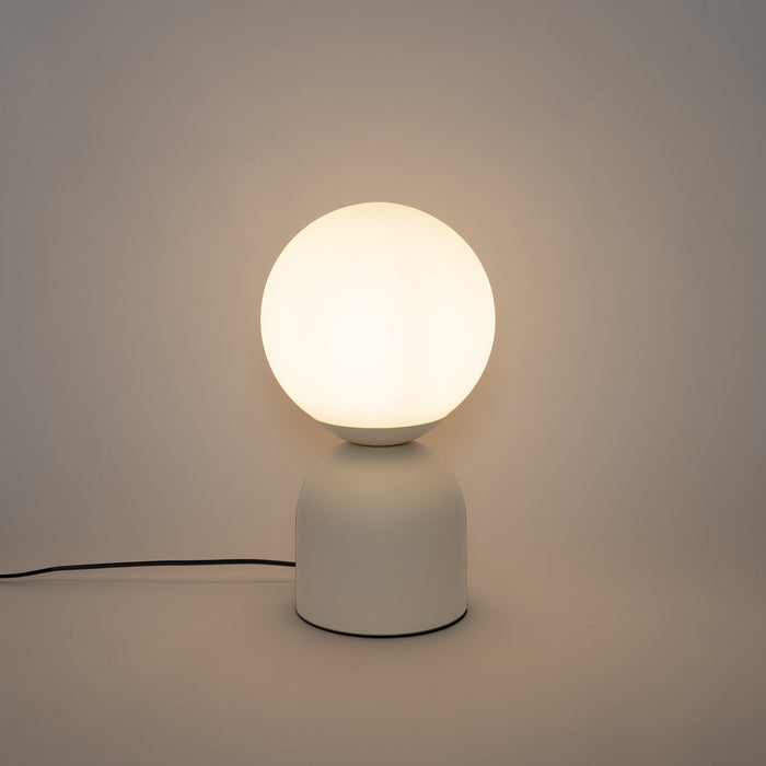 QAZQA Hotel chique tafellamp beige met opaal glas - Pallon Trend