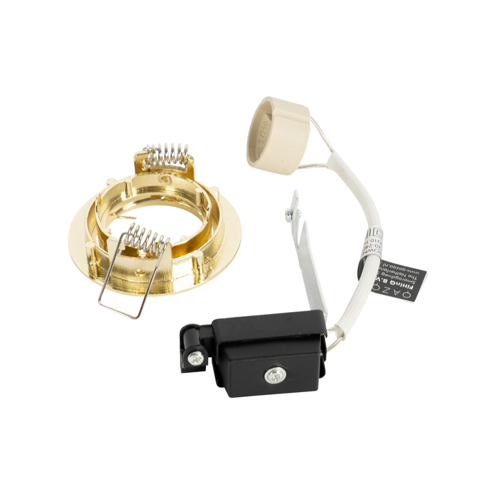 QAZQA Moderne inbouwspot messing 35 mm kantelbaar - Edu