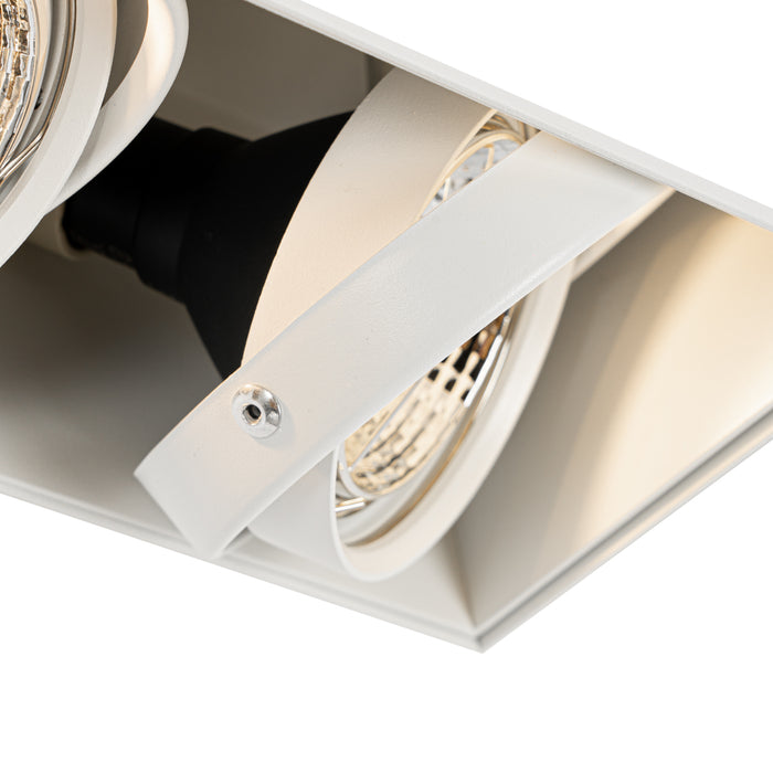 QAZQA Inbouwspot wit GU10 AR70 trimless 2-lichts - Oneon