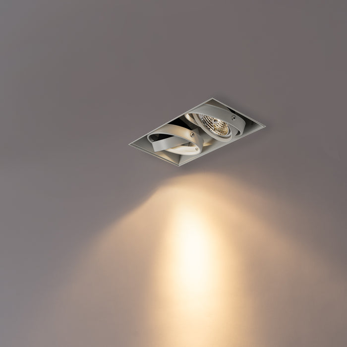 QAZQA Inbouwspot wit GU10 AR70 trimless 2-lichts - Oneon