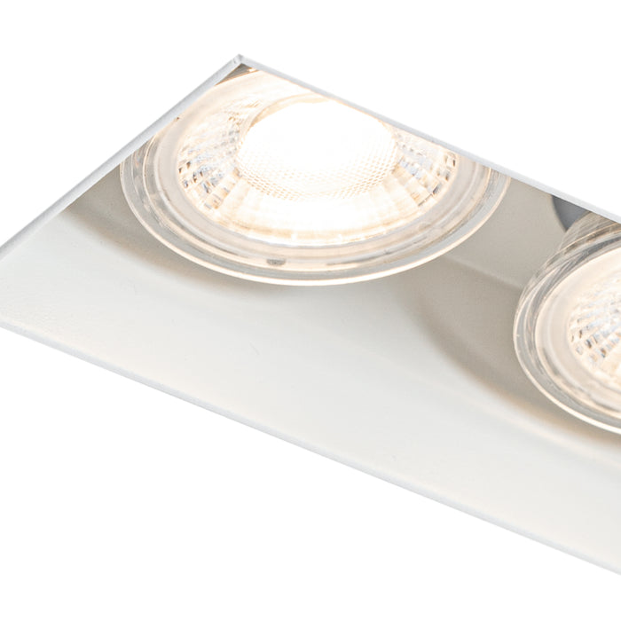 QAZQA Moderne inbouwspot wit GU10 trimless 2-lichts - Oneon