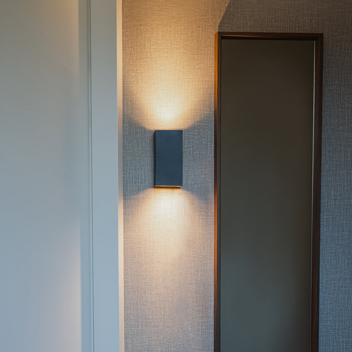 QAZQA Smart wandlamp zwart met goud vierkant incl. 2 Wifi GU10 - Sab