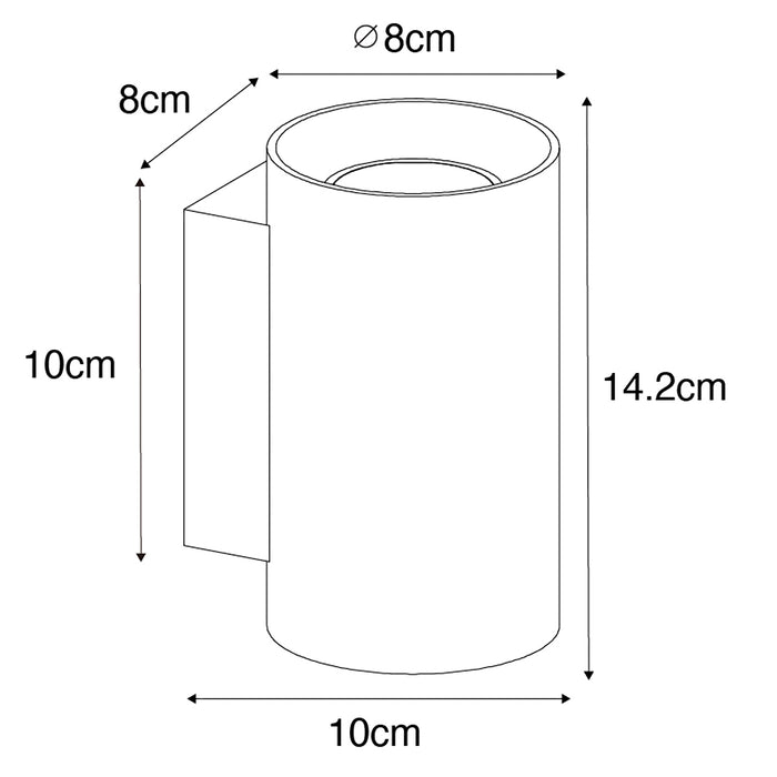 QAZQA Smart wandlamp goud rond incl. 2 Wifi GU10 - Sandy