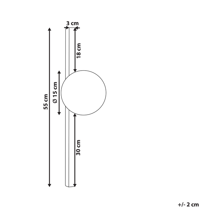 Beliani - ISABELLA - Wandlamp - Zwart - IJzer