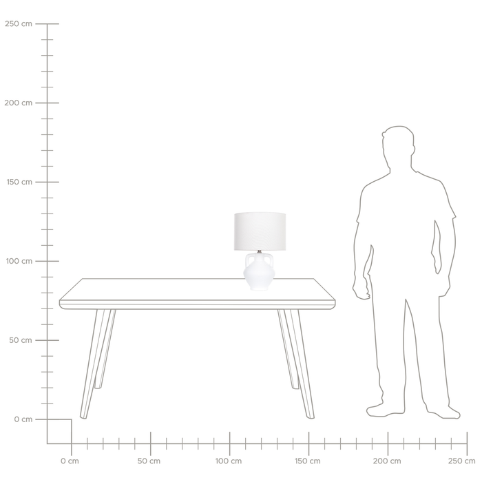 Beliani - LABRADA - Tafellamp - Wit - Keramiek