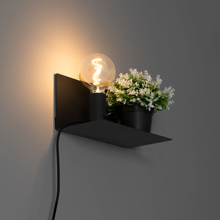 QAZQA Moderne wandlamp zwart magnetisch verstelbaar - Muro