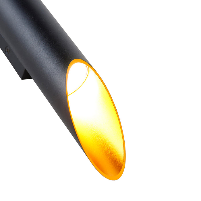 QAZQA Smart wandlamp zwart 5,6 cm incl. 2 Wifi GU10 - Organo