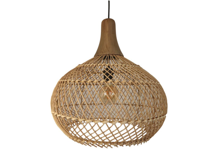HSM - HSM Collection-Hanglamp-43x43x46-Naturel-Rotan|Teak