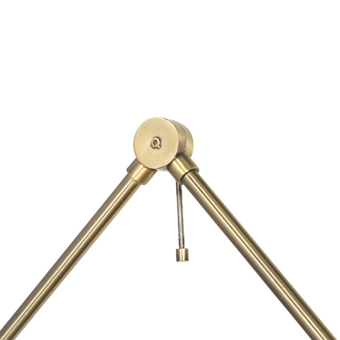 QAZQA Retro wandlamp zwart met brons - Milou