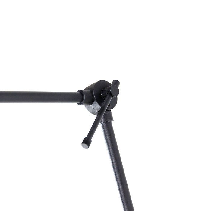 QAZQA Wandlamp zwart met rotan kap 50 cm verstelbaar - Blitz