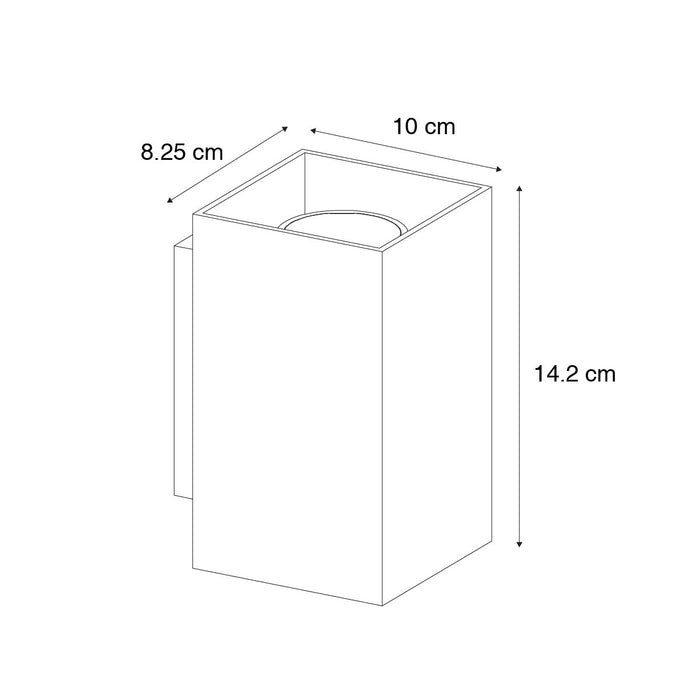 QAZQA Moderne wandlamp donkerbrons vierkant 2-lichts - Sandy