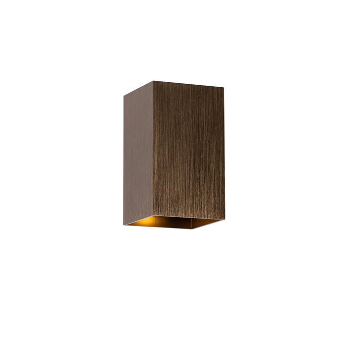 QAZQA Moderne wandlamp donkerbrons vierkant 2-lichts - Sandy