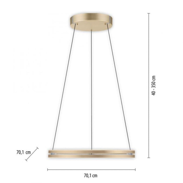 Neuhaus PURE® Neuhaus PURE-MOTO-E-LOOP Hanglamp E-Lift Gold Ø 70cm