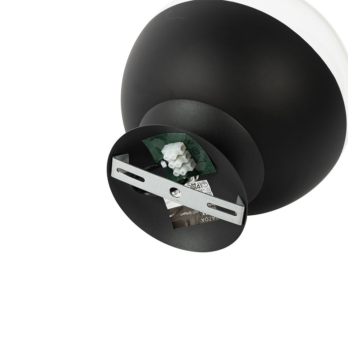 QAZQA Retro plafondlamp zwart met helder glas - Eclipse