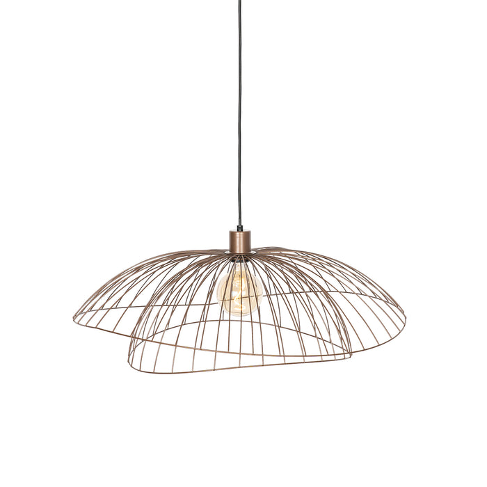 QAZQA Design hanglamp donkerbrons 66 cm - Pua