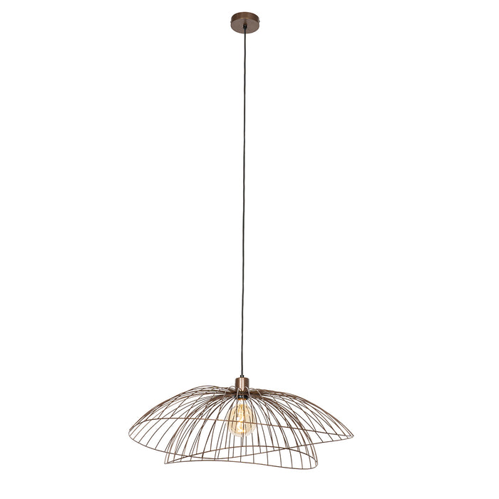 QAZQA Design hanglamp donkerbrons 66 cm - Pua