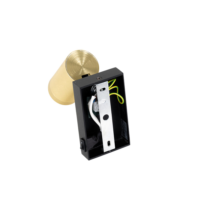 QAZQA Wandlamp zwart met goud verstelbaar met schakelaar - Jeana Luxe