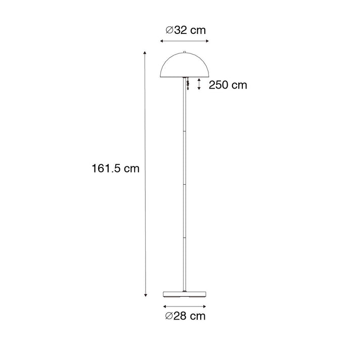 QAZQA Buiten vloerlamp mushroom donkerbrons oplaadbaar - Keira