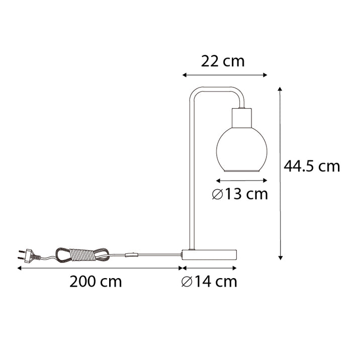 QAZQA Art Deco tafellamp zwart met smoke glas - Vidro