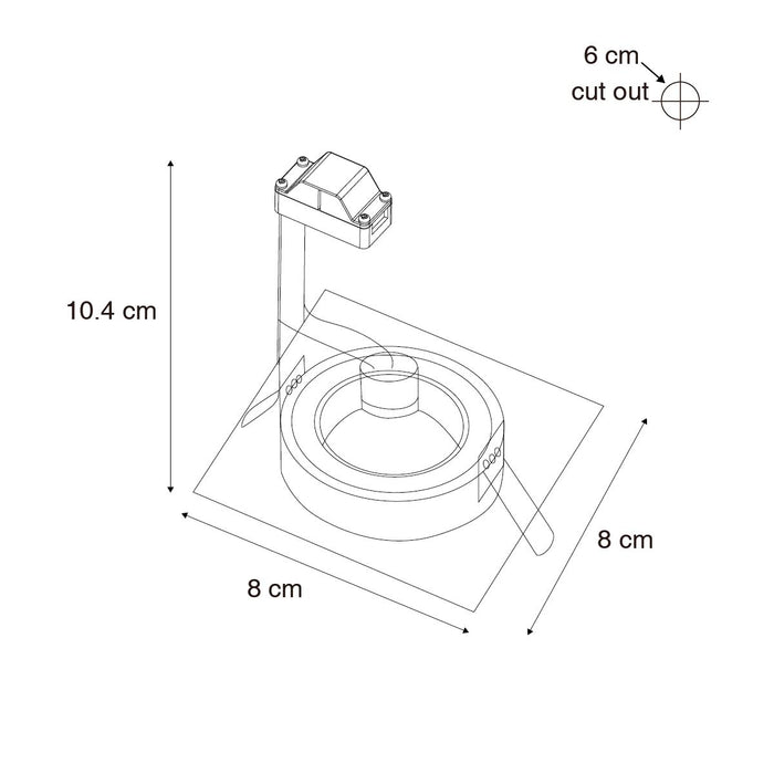 QAZQA Moderne inbouwspot wit vierkant IP44 - Xena