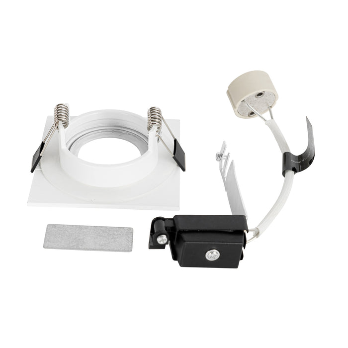 QAZQA Moderne inbouwspot wit vierkant IP44 - Xena