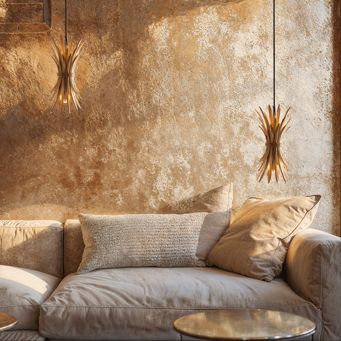 QAZQA Art Deco hanglamp goud met zwart - Wesley