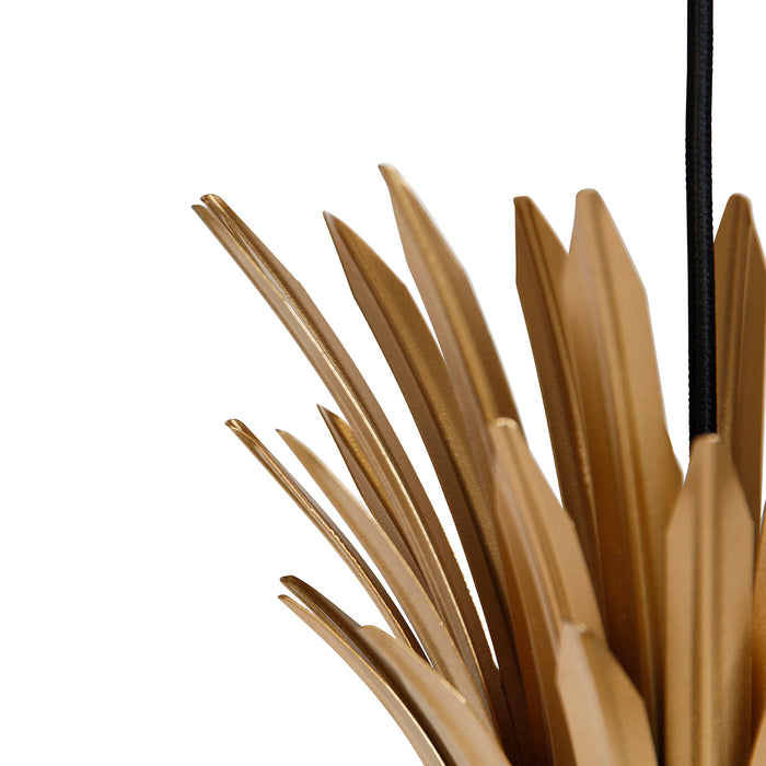 QAZQA Art Deco hanglamp goud met zwart - Wesley